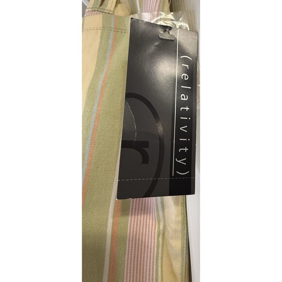 Relativity Women’s Size 18 Pants Seedling Stripe Stretch Cotton Wide Leg Pastel - Picture 8 of 9